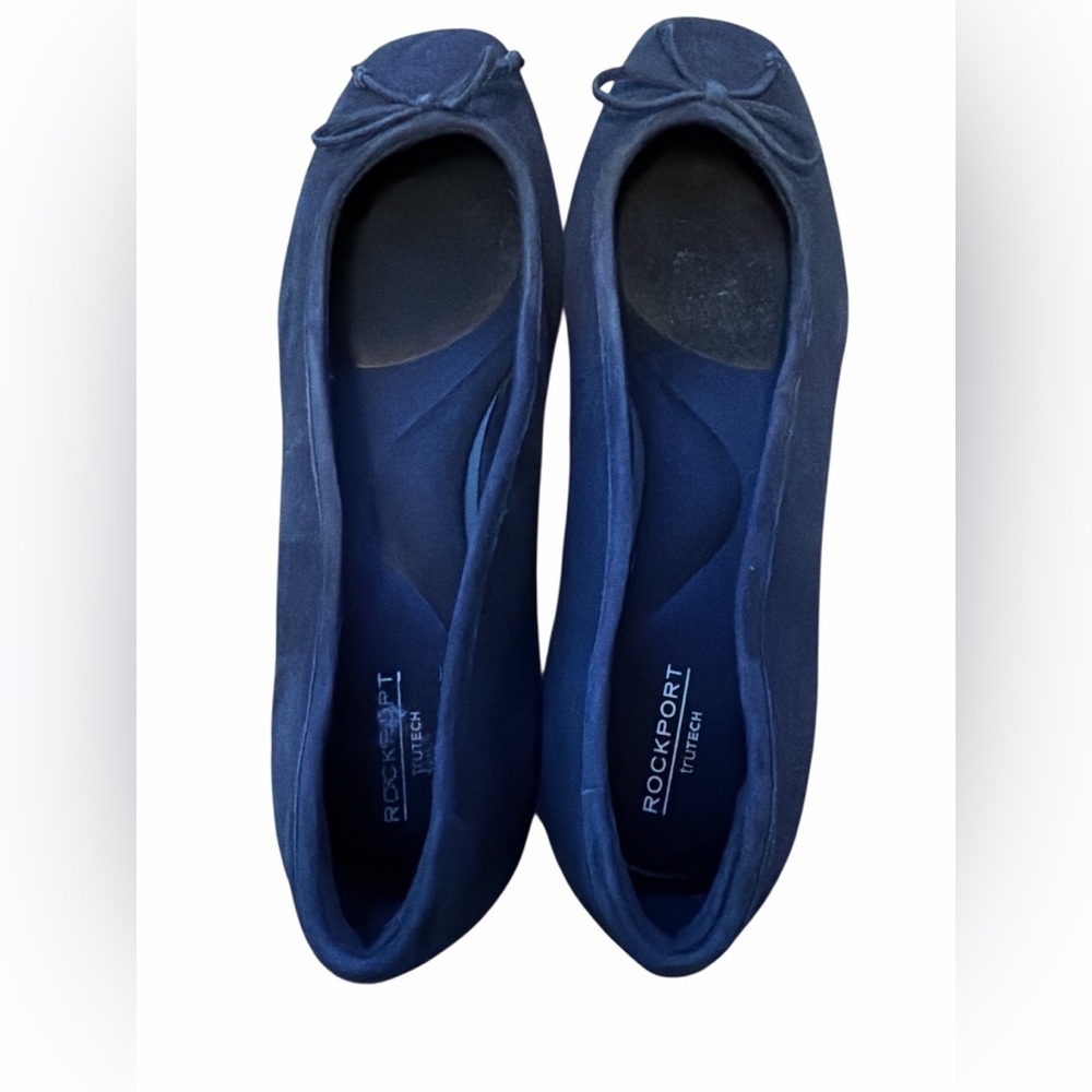 Rockport Navy Suede Bow Ballet Flat - Picture 6 of 6
